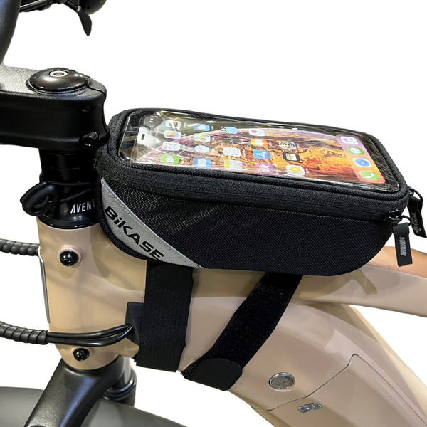 EBike Phone Holder Beetle Phone Bag for Large Diameter Bike Frames BiKASE