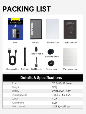 Nano 2.0 E Pump - Portable Electric Inflator