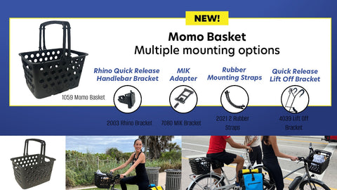 Momo Basket - Large Basket that mounts to any bike rack