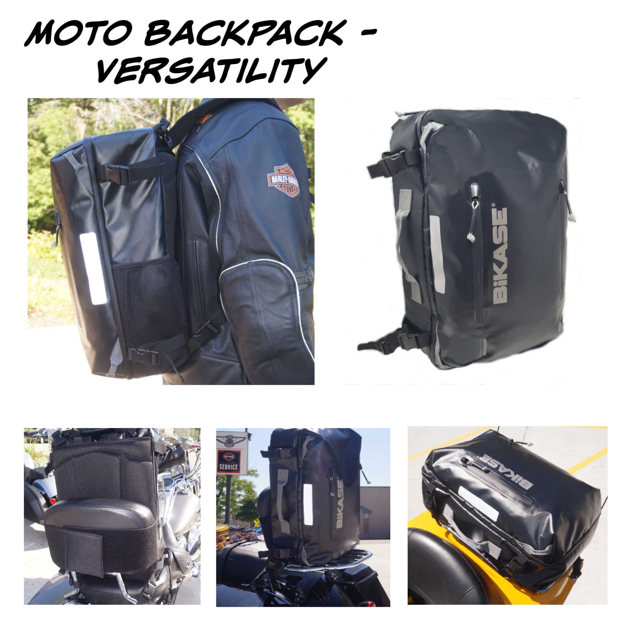 Backpack Rack Bike Bike Rack Backpack | Moto Mountable Bag | BiKASE