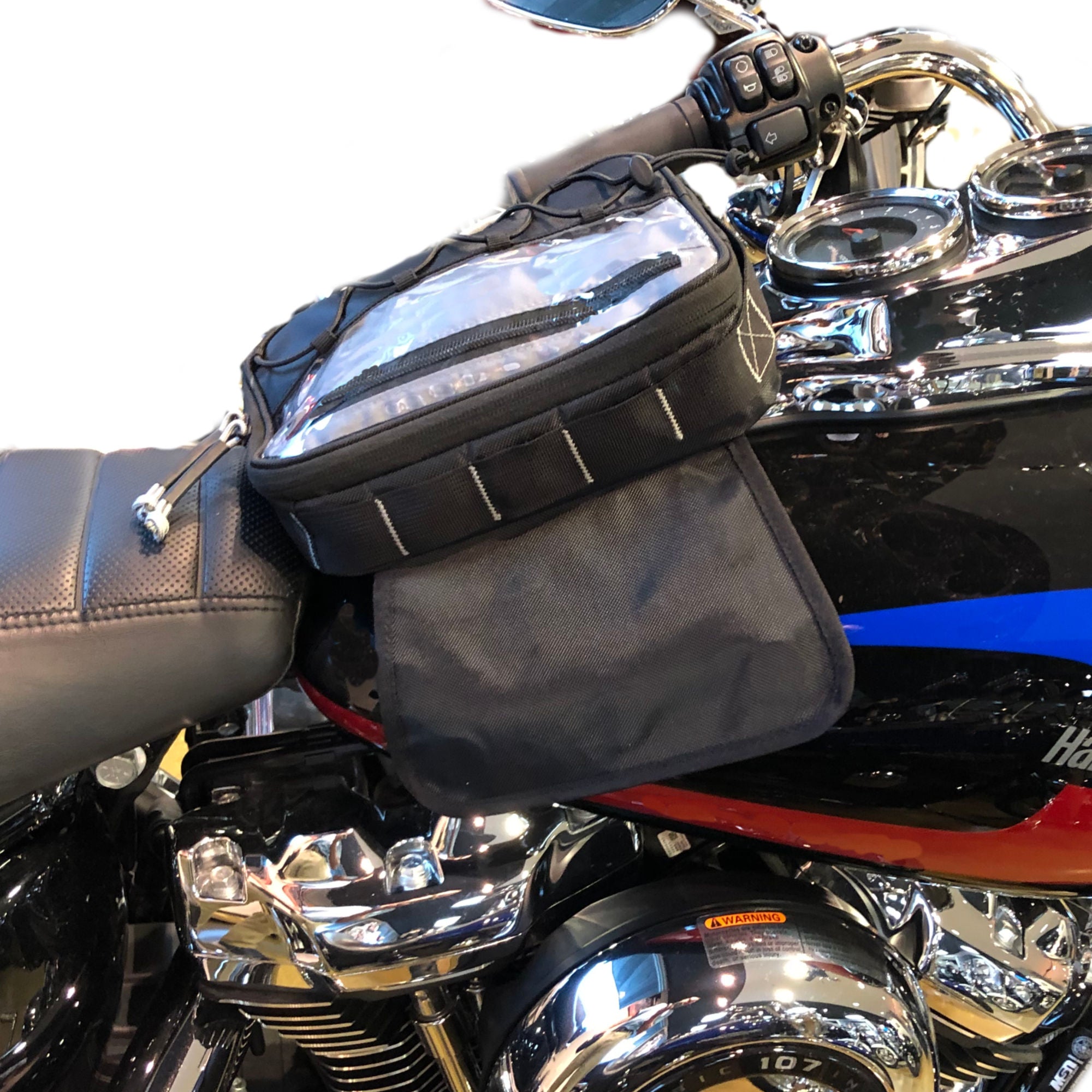 I guess I was wrong to worry about magnetic tank bags staying put. That'll  do : r/motorcycles